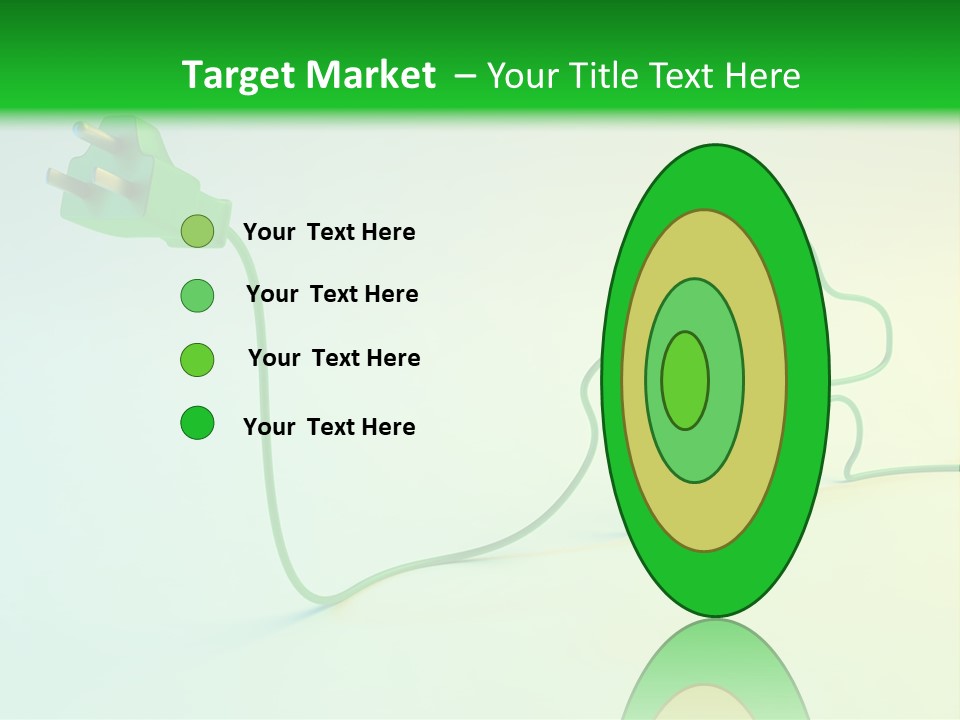A Green And White Powerpoint Presentation With A Car Plugged Into It PowerPoint Template