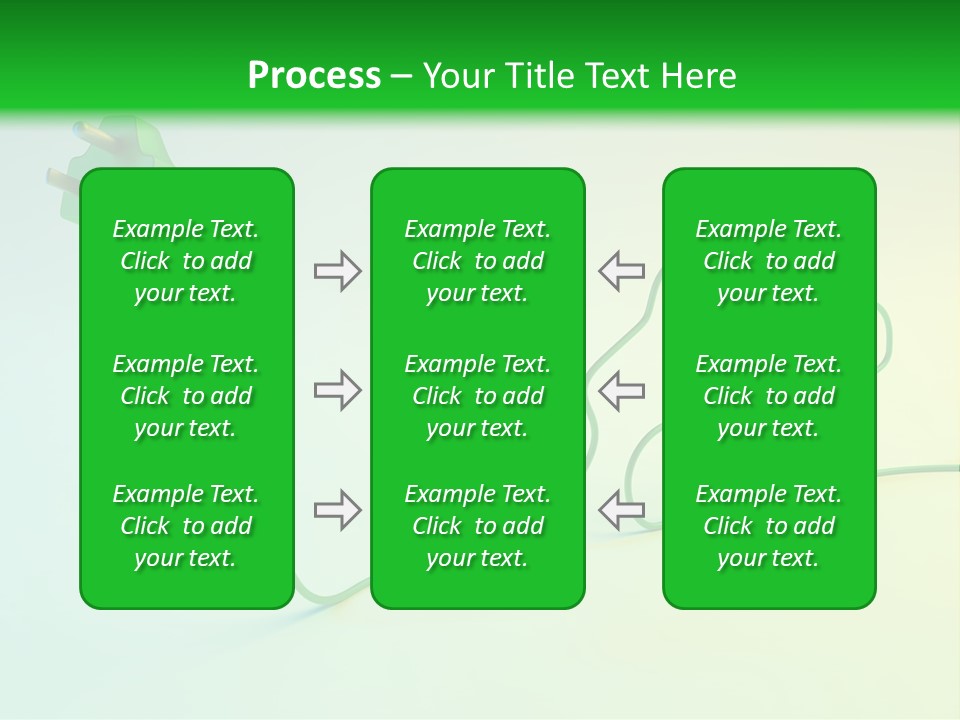 A Green And White Powerpoint Presentation With A Car Plugged Into It PowerPoint Template