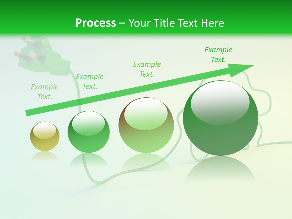 A Green And White Powerpoint Presentation With A Car Plugged Into It PowerPoint Template