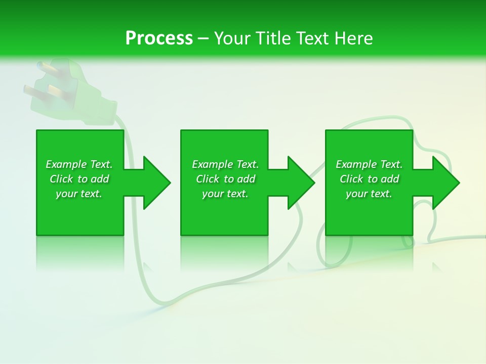 A Green And White Powerpoint Presentation With A Car Plugged Into It PowerPoint Template