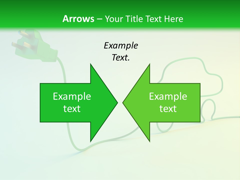 A Green And White Powerpoint Presentation With A Car Plugged Into It PowerPoint Template
