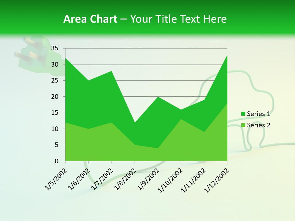 A Green And White Powerpoint Presentation With A Car Plugged Into It PowerPoint Template