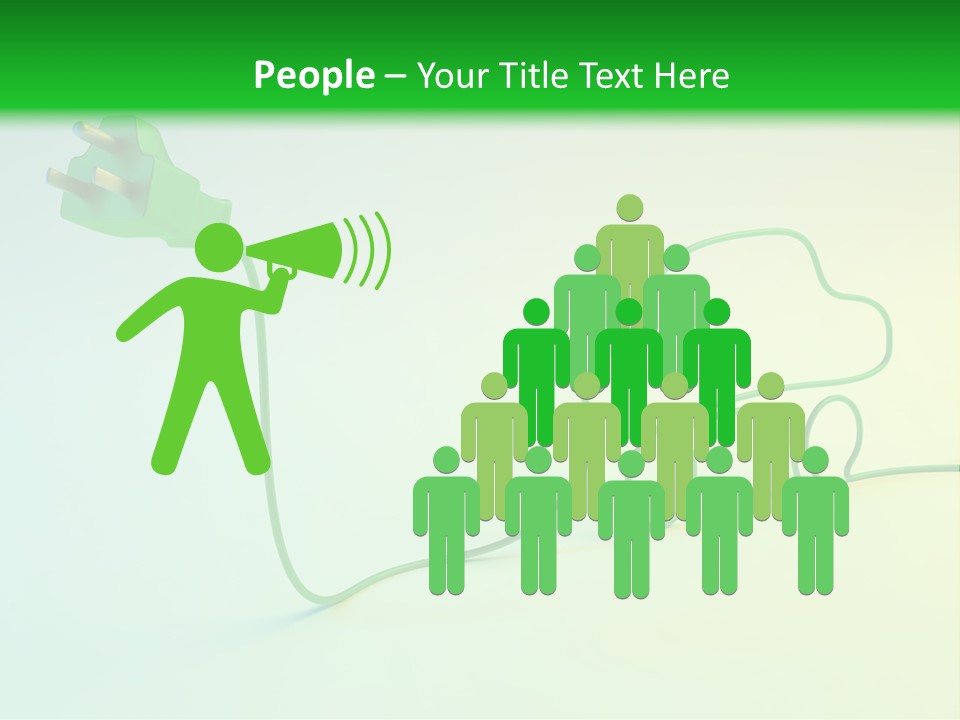 A Green And White Powerpoint Presentation With A Car Plugged Into It PowerPoint Template