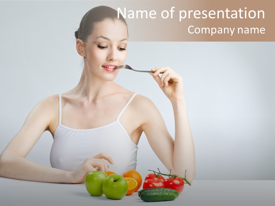 Person Healthy Choice PowerPoint Template