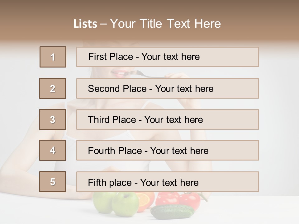 Person Healthy Choice PowerPoint Template