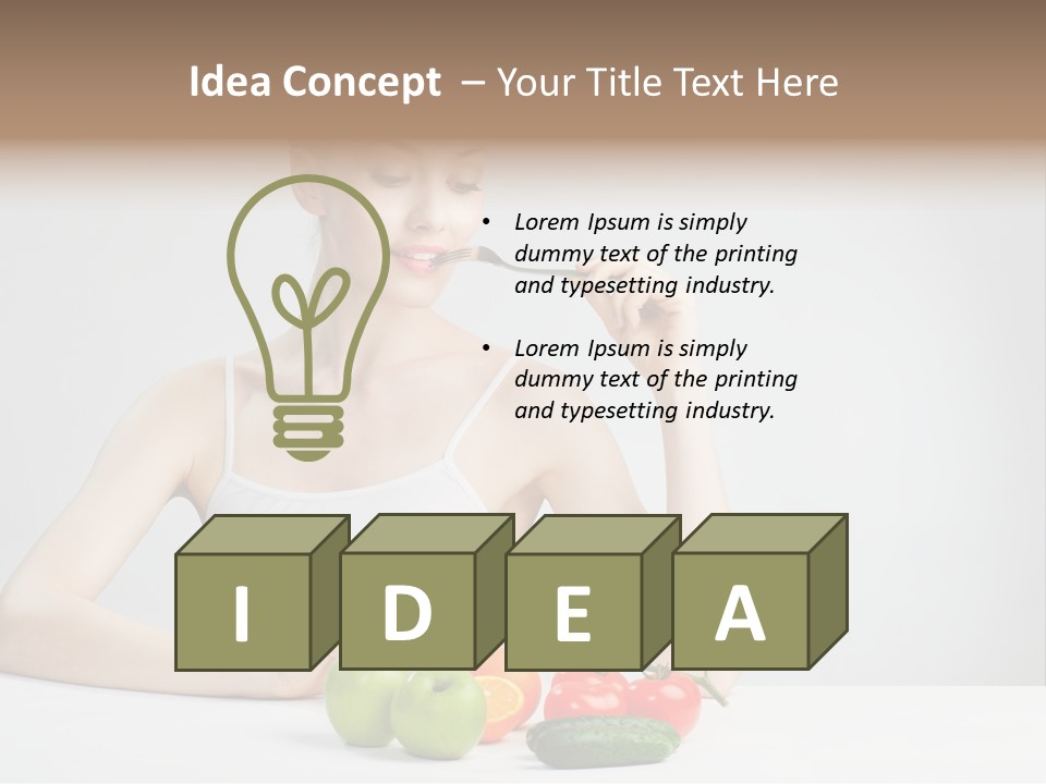 Person Healthy Choice PowerPoint Template