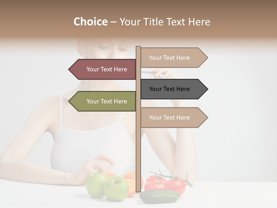 Person Healthy Choice PowerPoint Template