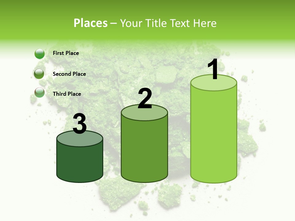 A Pile Of Green Powder On A White Surface PowerPoint Template
