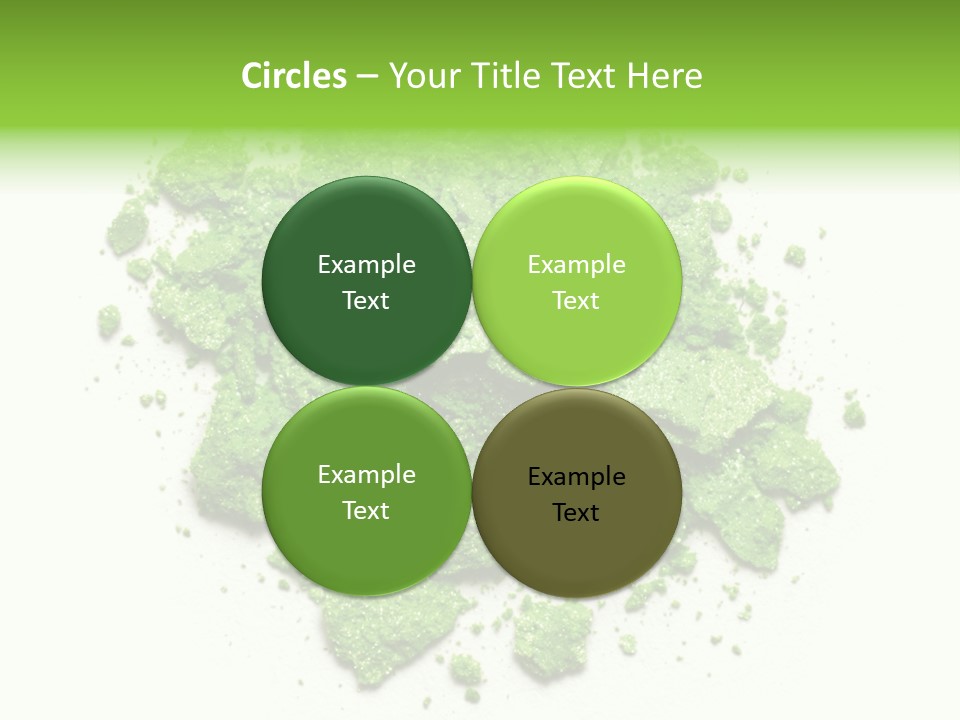 A Pile Of Green Powder On A White Surface PowerPoint Template
