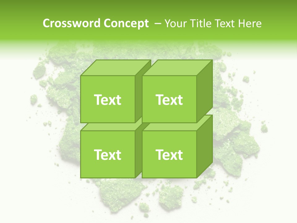 A Pile Of Green Powder On A White Surface PowerPoint Template