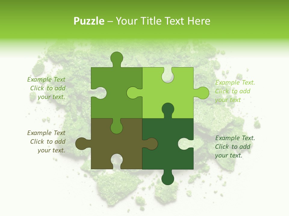 A Pile Of Green Powder On A White Surface PowerPoint Template