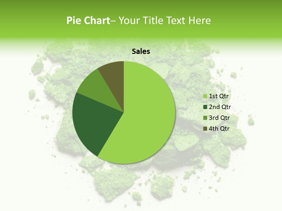 A Pile Of Green Powder On A White Surface PowerPoint Template