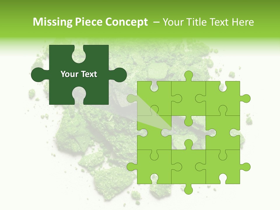 A Pile Of Green Powder On A White Surface PowerPoint Template