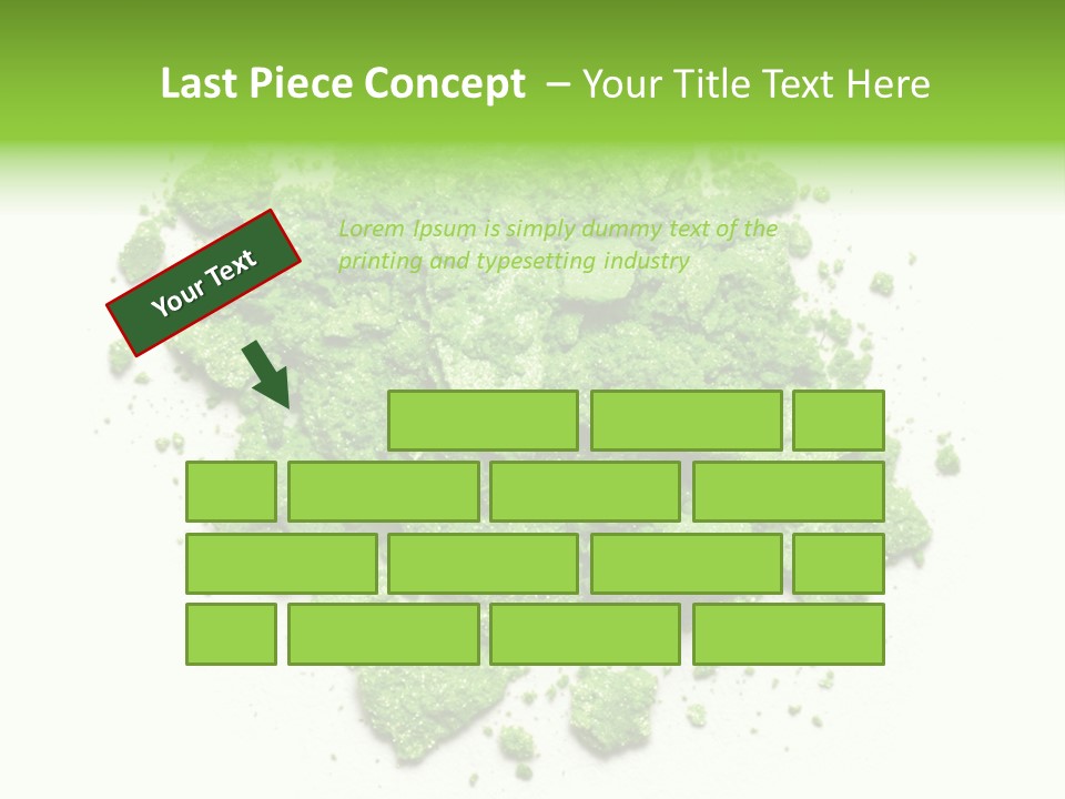 A Pile Of Green Powder On A White Surface PowerPoint Template