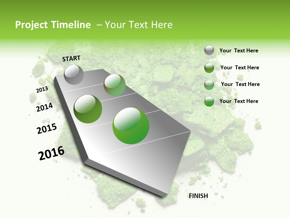 A Pile Of Green Powder On A White Surface PowerPoint Template