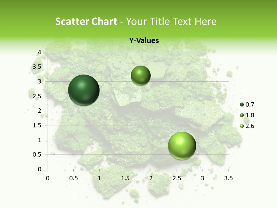 A Pile Of Green Powder On A White Surface PowerPoint Template