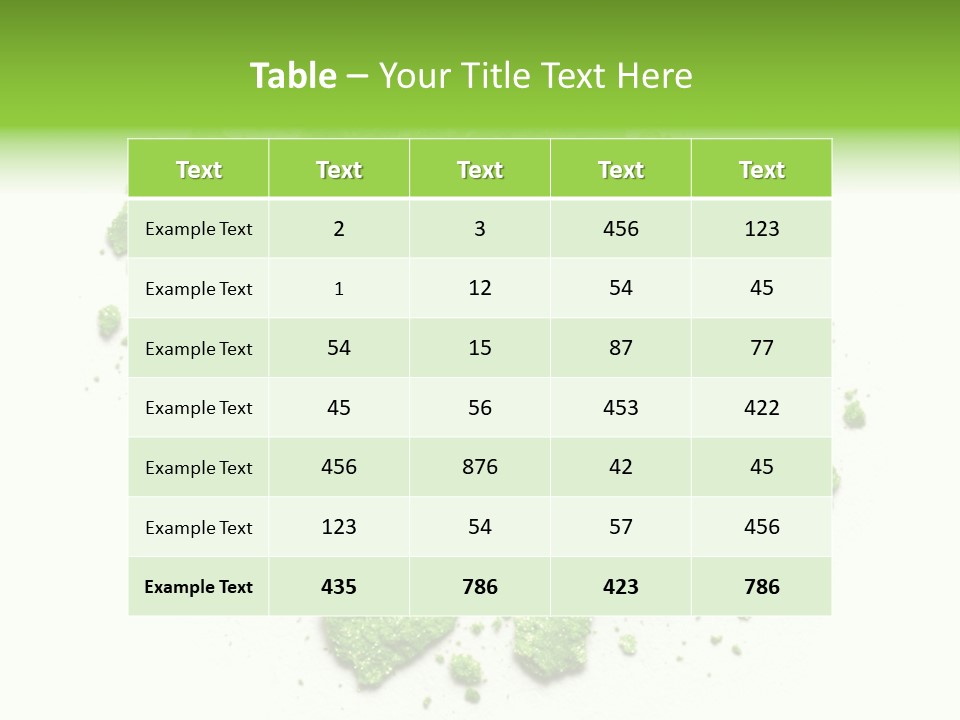 A Pile Of Green Powder On A White Surface PowerPoint Template