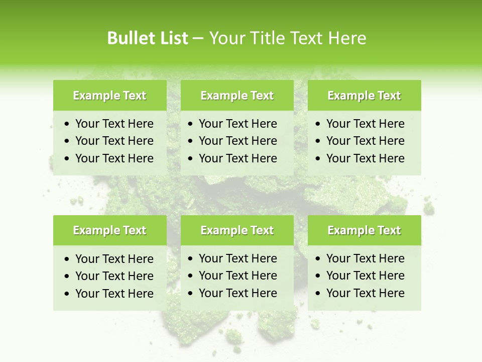 A Pile Of Green Powder On A White Surface PowerPoint Template