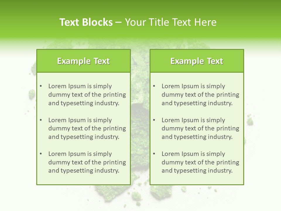 A Pile Of Green Powder On A White Surface PowerPoint Template