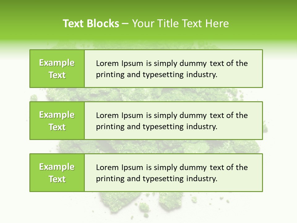 A Pile Of Green Powder On A White Surface PowerPoint Template