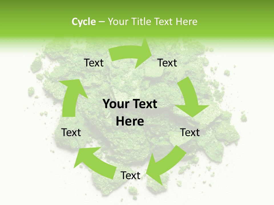 A Pile Of Green Powder On A White Surface PowerPoint Template