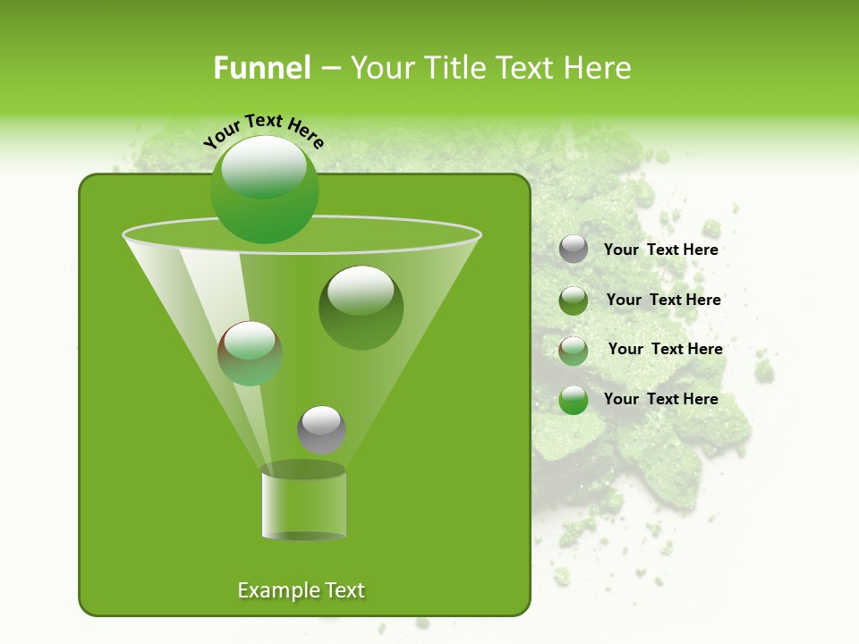 A Pile Of Green Powder On A White Surface PowerPoint Template