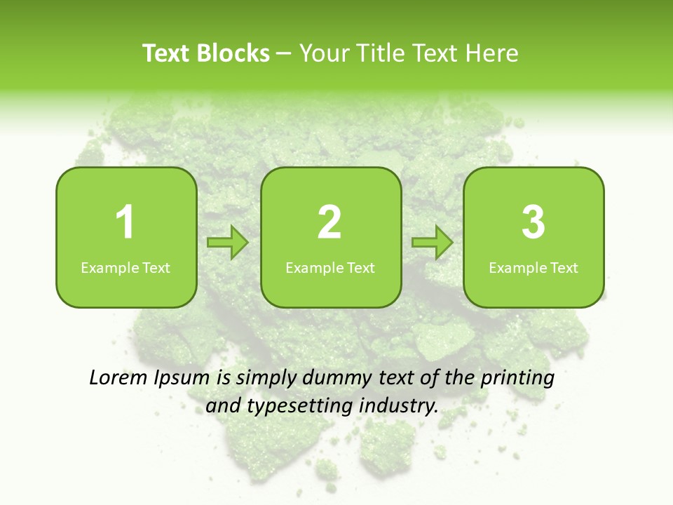A Pile Of Green Powder On A White Surface PowerPoint Template