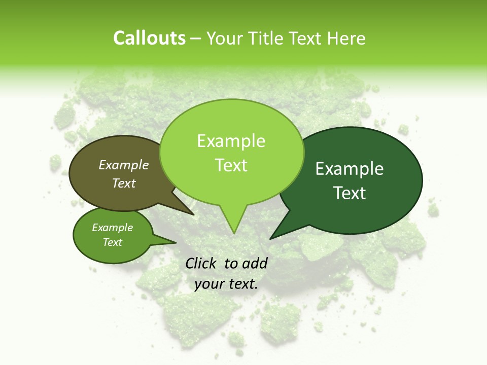 A Pile Of Green Powder On A White Surface PowerPoint Template