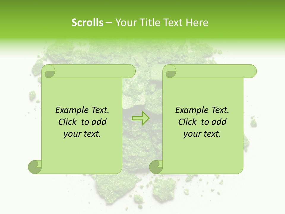A Pile Of Green Powder On A White Surface PowerPoint Template