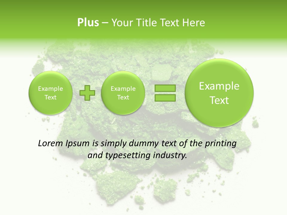 A Pile Of Green Powder On A White Surface PowerPoint Template