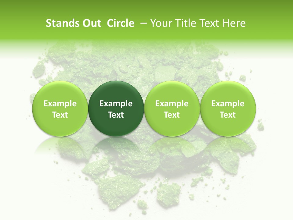 A Pile Of Green Powder On A White Surface PowerPoint Template