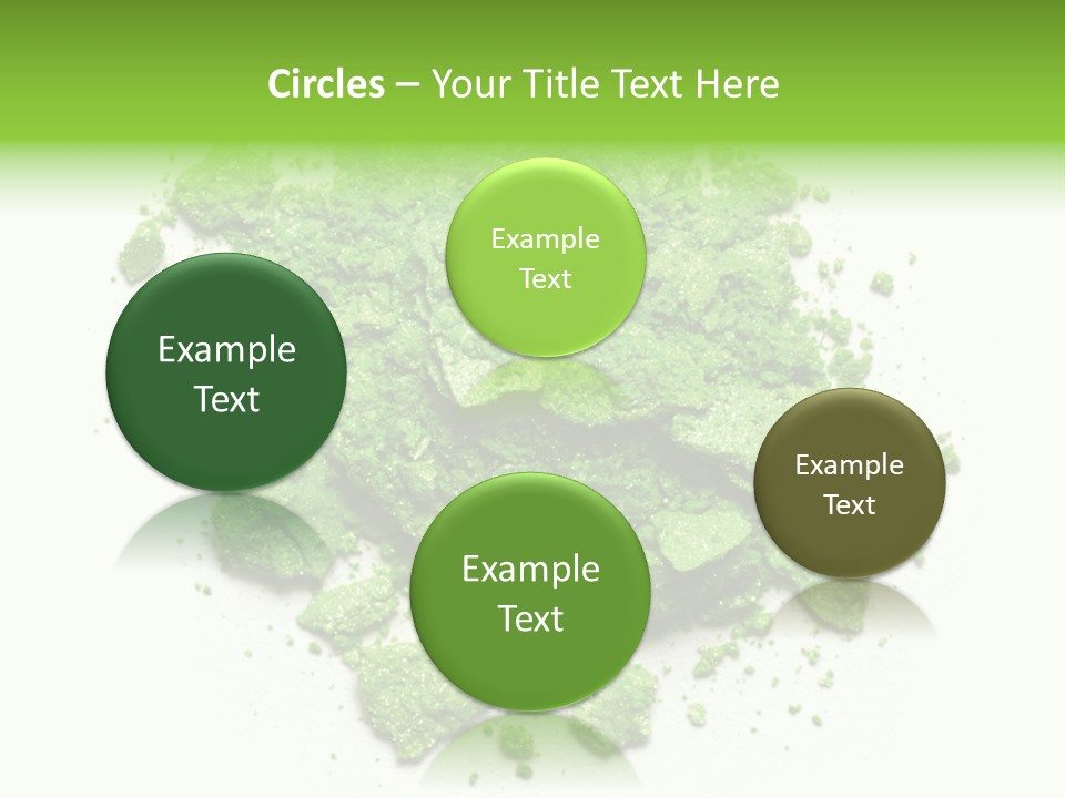 A Pile Of Green Powder On A White Surface PowerPoint Template