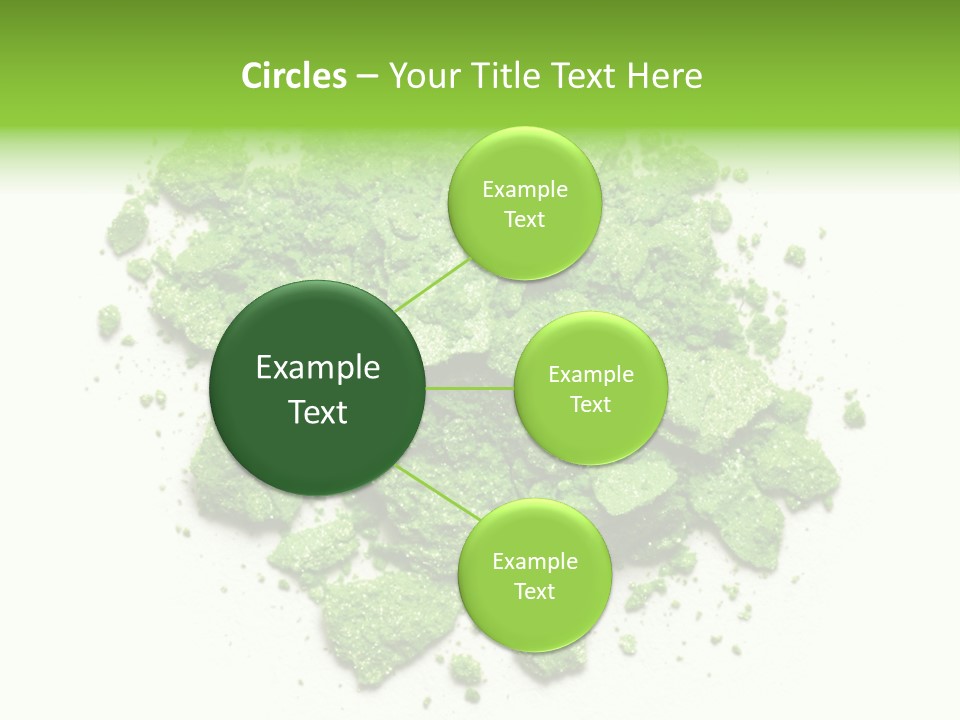 A Pile Of Green Powder On A White Surface PowerPoint Template