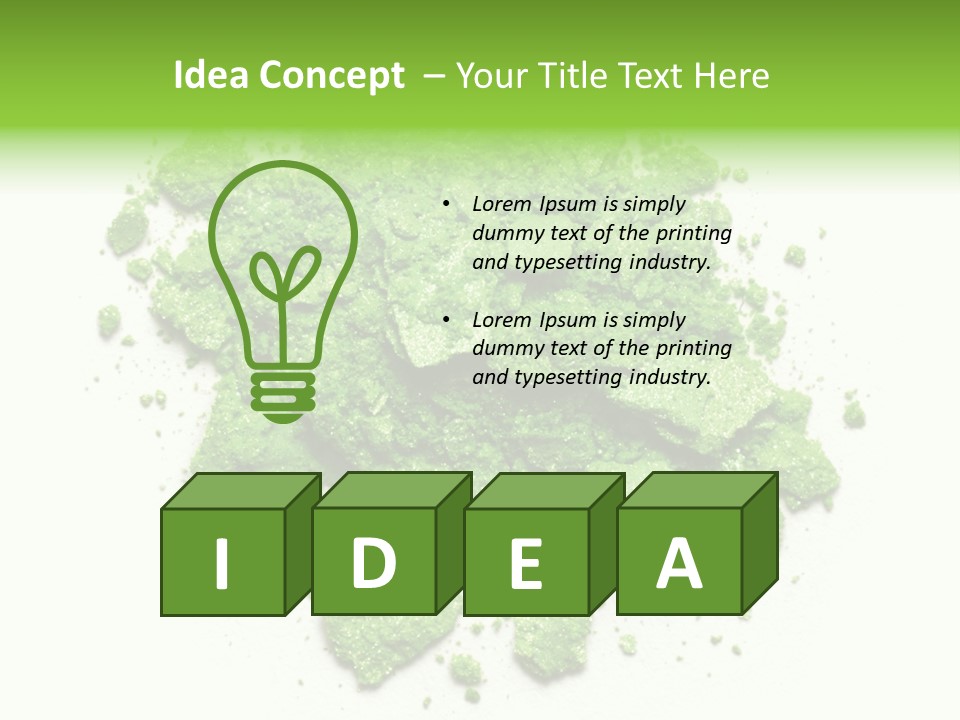A Pile Of Green Powder On A White Surface PowerPoint Template