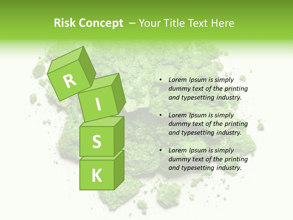 A Pile Of Green Powder On A White Surface PowerPoint Template