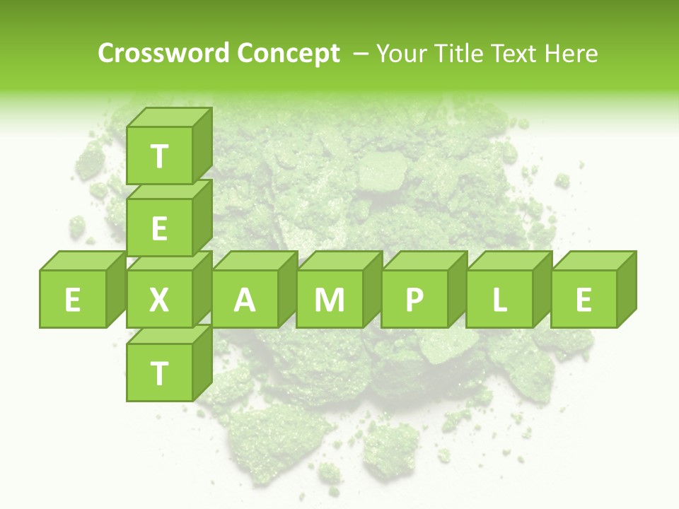 A Pile Of Green Powder On A White Surface PowerPoint Template