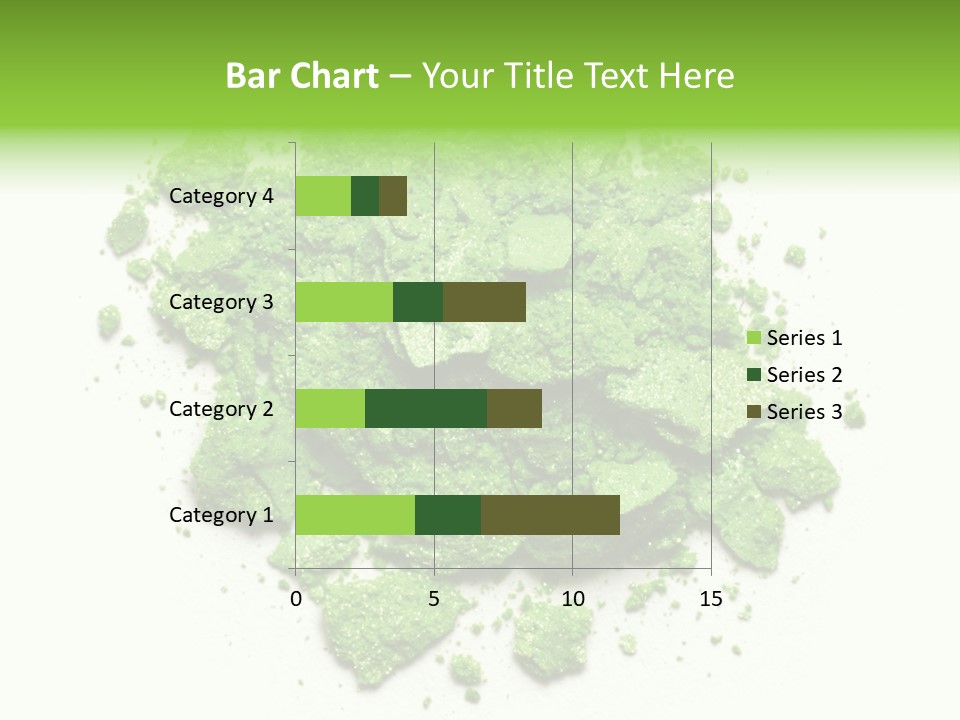 A Pile Of Green Powder On A White Surface PowerPoint Template