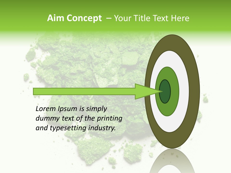 A Pile Of Green Powder On A White Surface PowerPoint Template