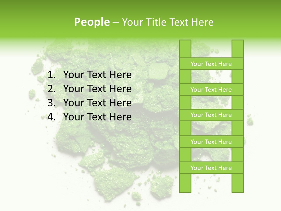 A Pile Of Green Powder On A White Surface PowerPoint Template