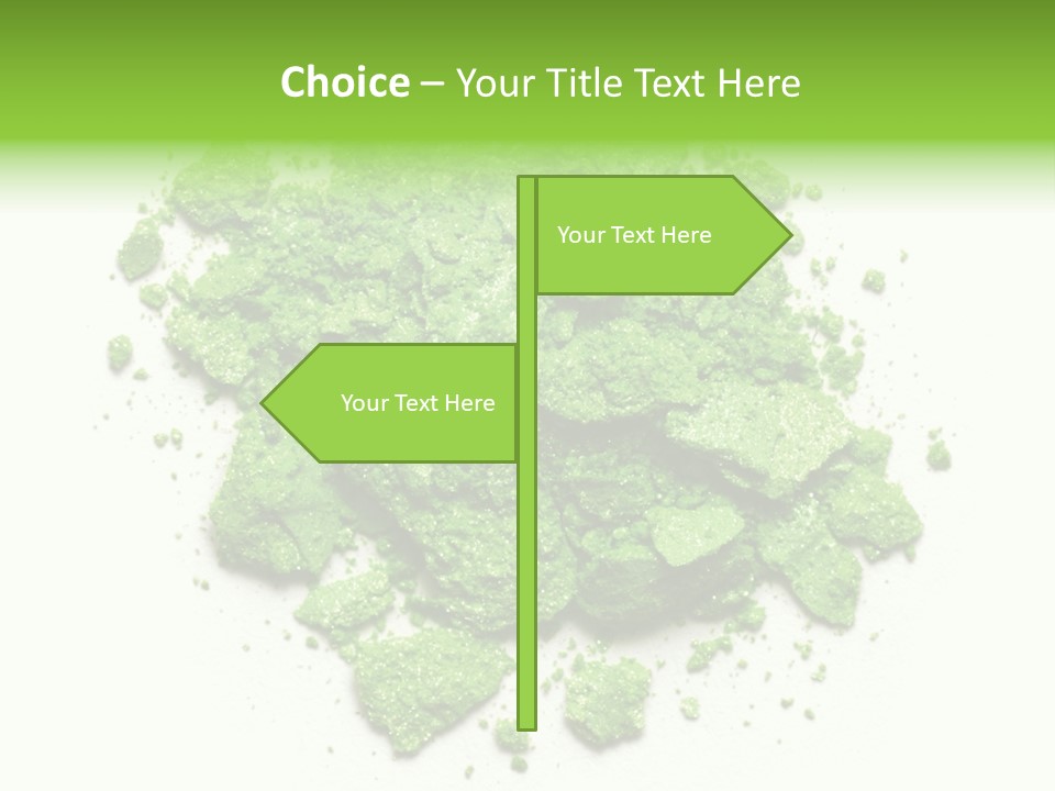 A Pile Of Green Powder On A White Surface PowerPoint Template