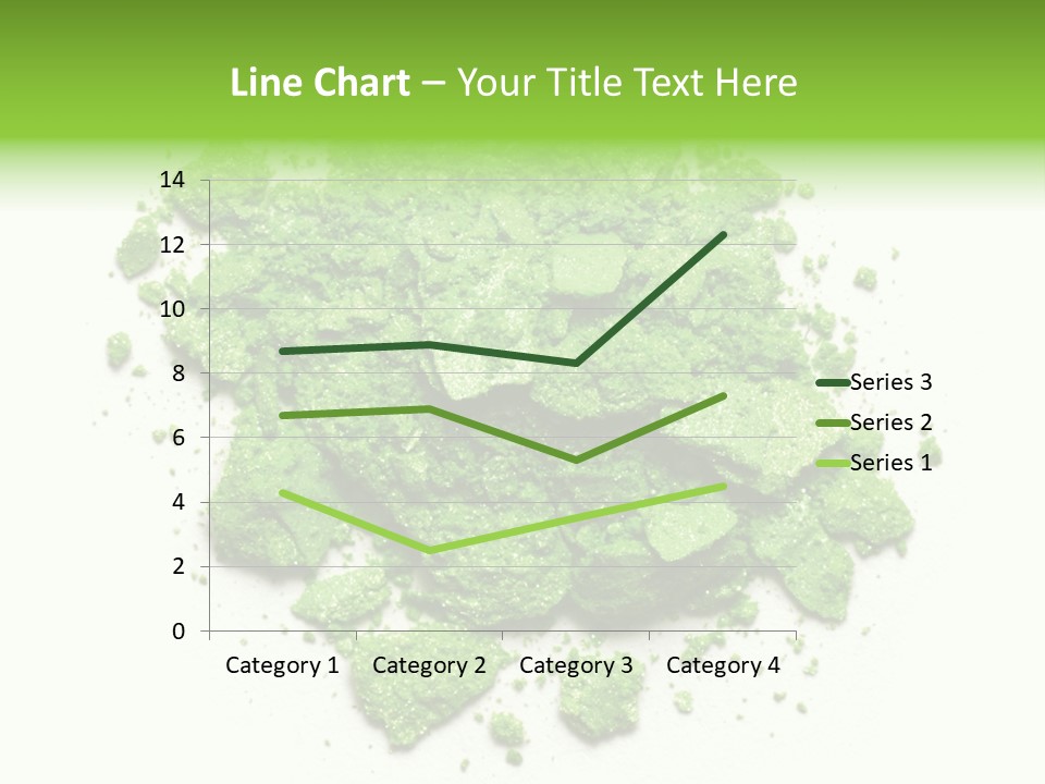 A Pile Of Green Powder On A White Surface PowerPoint Template