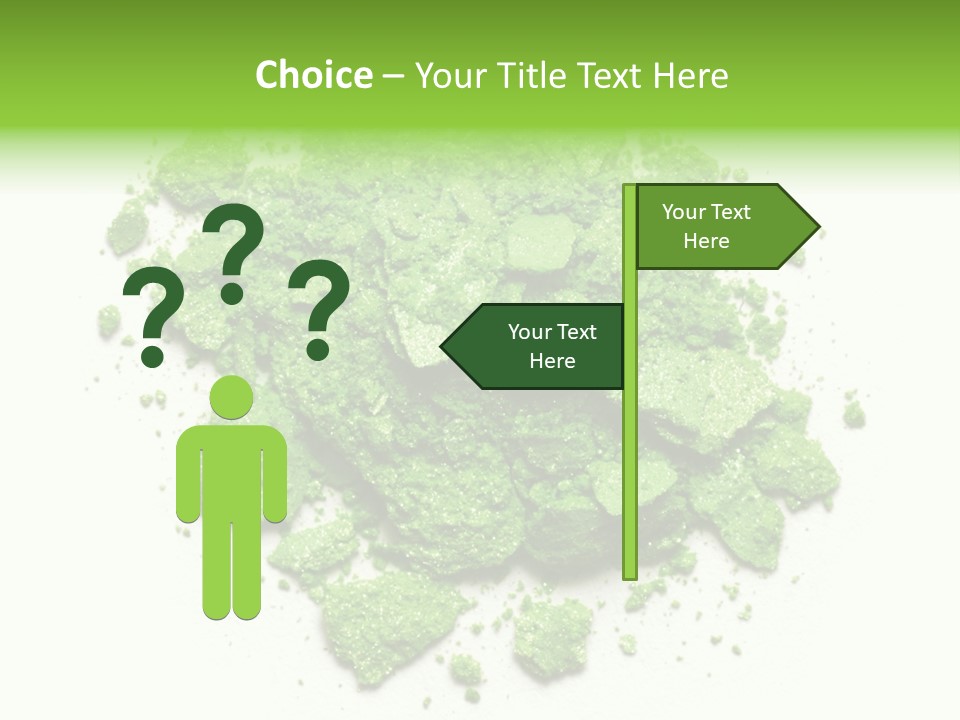 A Pile Of Green Powder On A White Surface PowerPoint Template