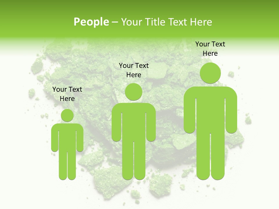 A Pile Of Green Powder On A White Surface PowerPoint Template
