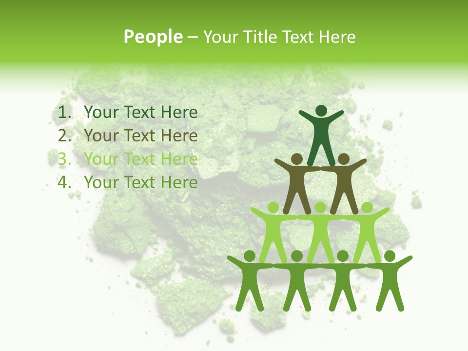 A Pile Of Green Powder On A White Surface PowerPoint Template