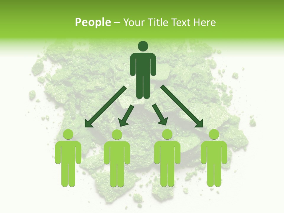A Pile Of Green Powder On A White Surface PowerPoint Template