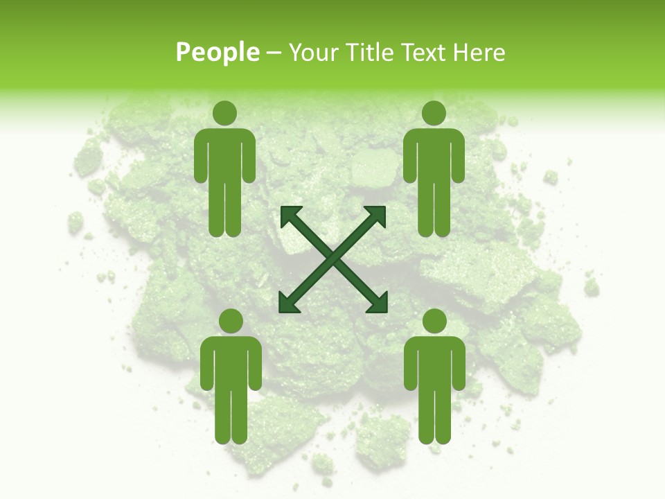 A Pile Of Green Powder On A White Surface PowerPoint Template