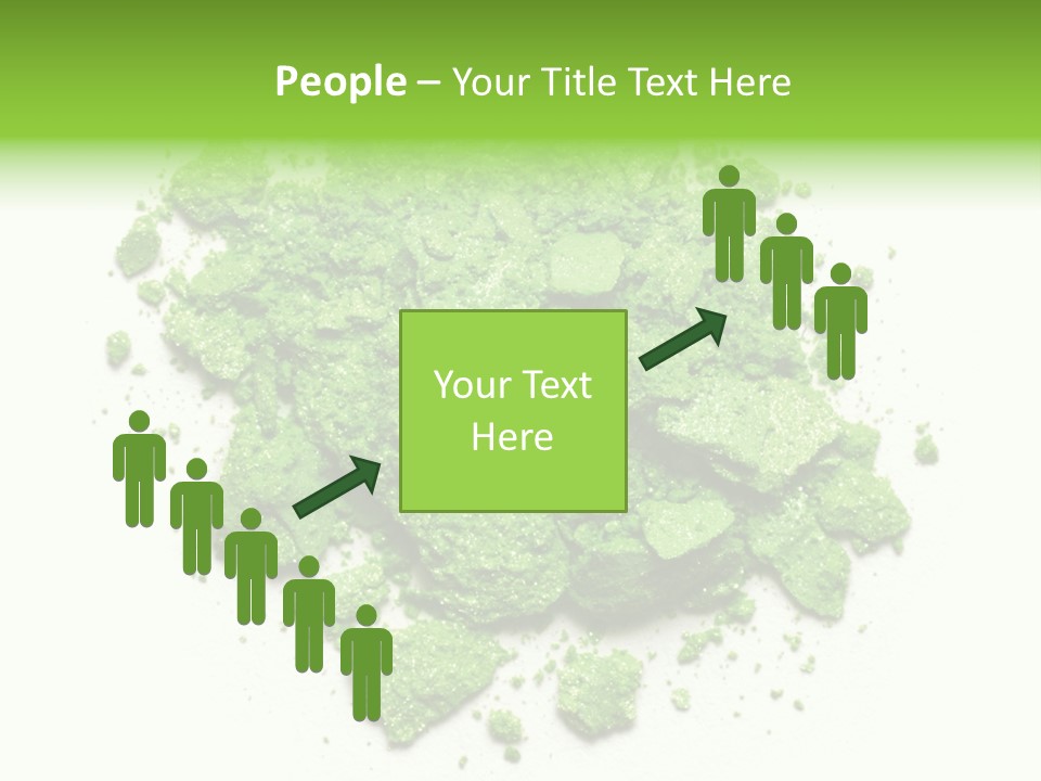 A Pile Of Green Powder On A White Surface PowerPoint Template