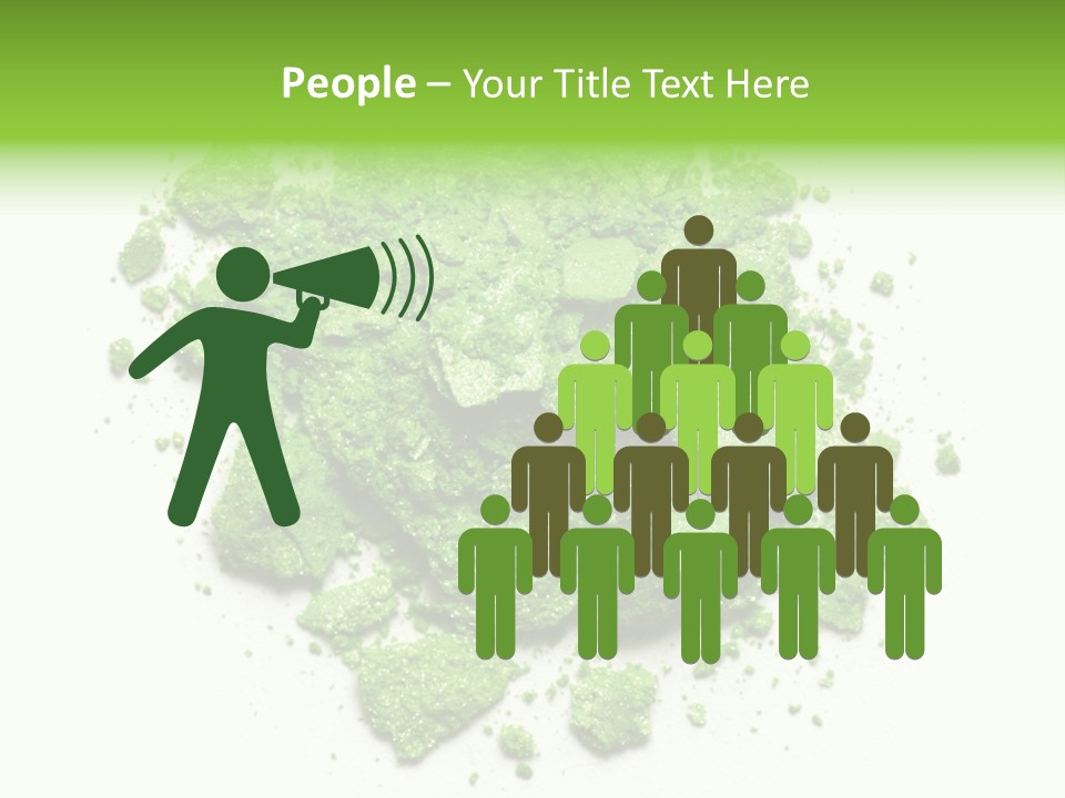 A Pile Of Green Powder On A White Surface PowerPoint Template