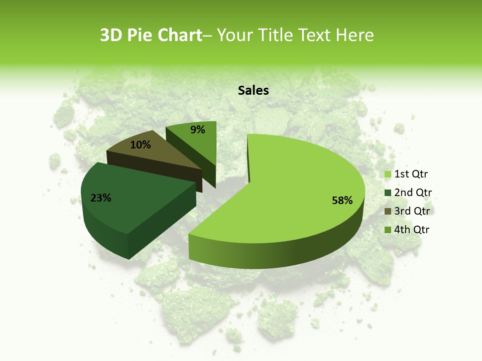 A Pile Of Green Powder On A White Surface PowerPoint Template