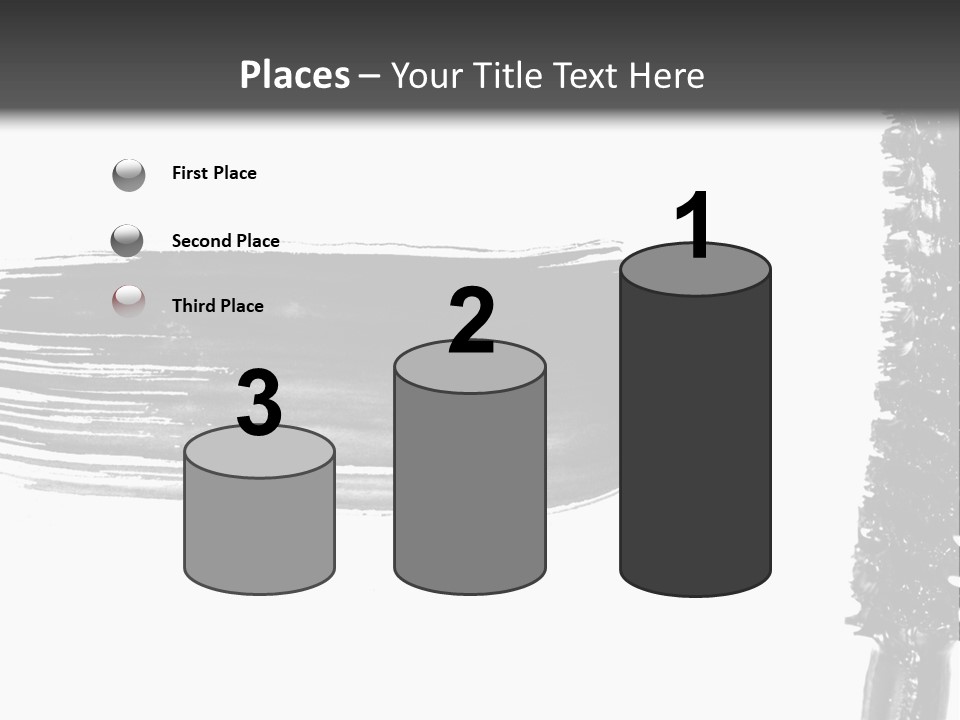 A Black Brush With A White Background PowerPoint Template